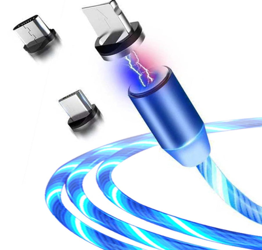 Magnetic LED Charging Cable – iPhone/Android/Type-C
