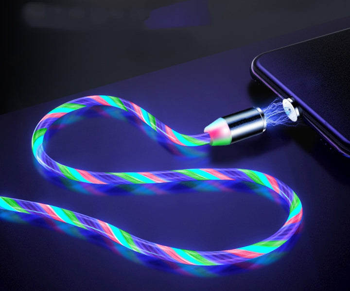 Magnetic LED Charging Cable – iPhone/Android/Type-C