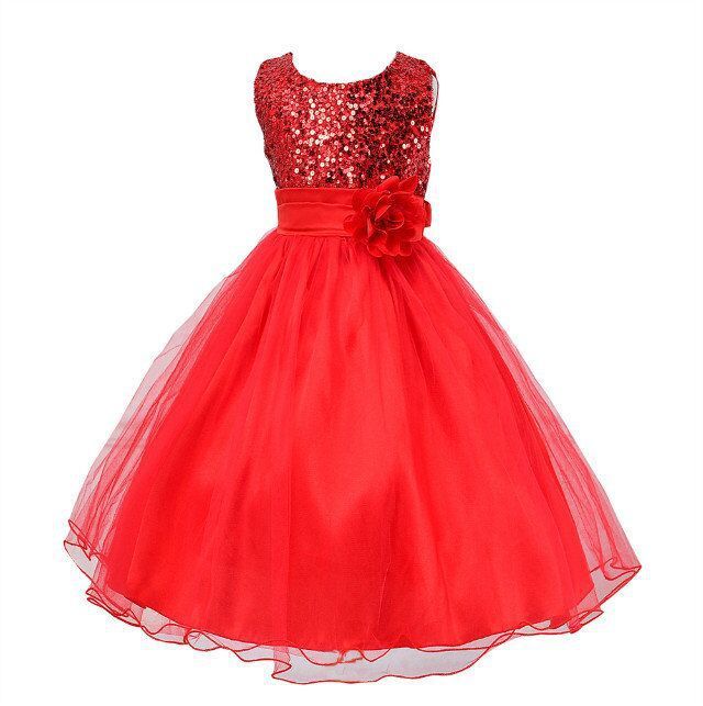 Baby Sequin Flower Girl Dress – Princess Gown