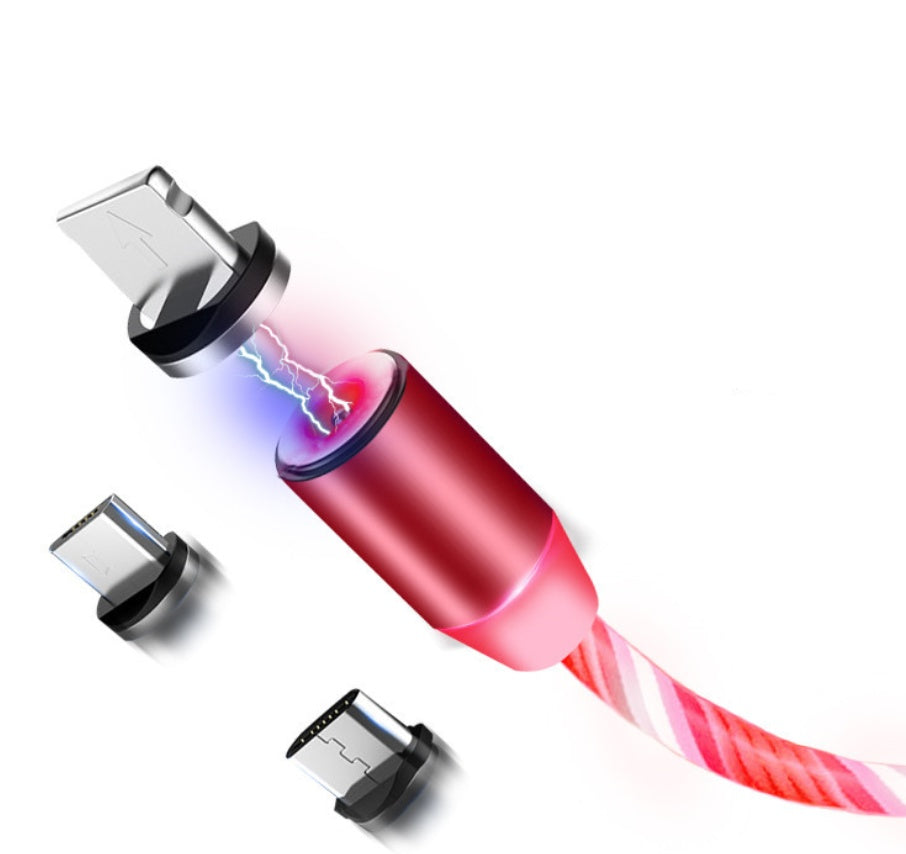 Magnetic LED Charging Cable – iPhone/Android/Type-C