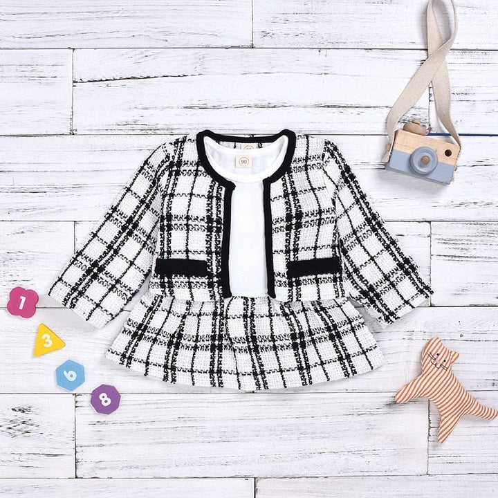Baby Girl 2-Piece Knit Dress Set – Cozy & Stylish