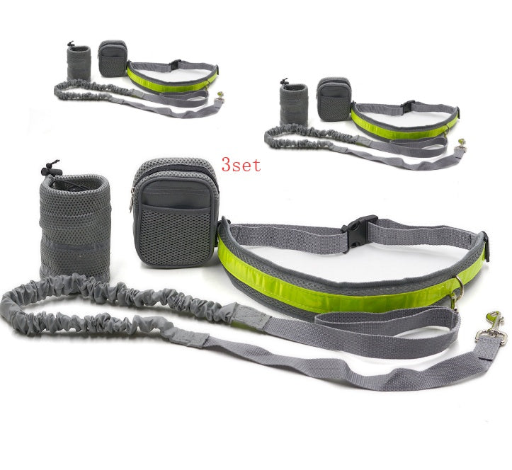 Adjustable Hands-Free Dog Leash – 4-Piece Set