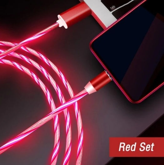 Magnetic LED Charging Cable – iPhone/Android/Type-C
