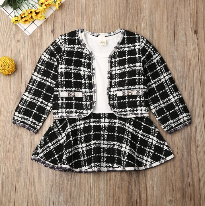 Baby Girl 2-Piece Knit Dress Set – Cozy & Stylish