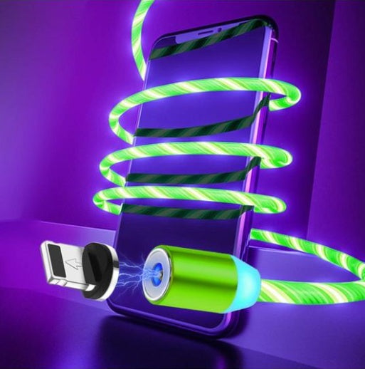 Magnetic LED Charging Cable – iPhone/Android/Type-C