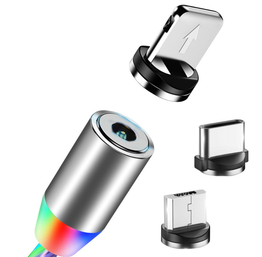 Magnetic LED Charging Cable – iPhone/Android/Type-C