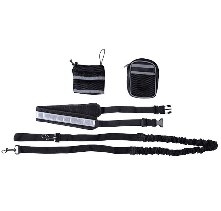 Adjustable Hands-Free Dog Leash – 4-Piece Set
