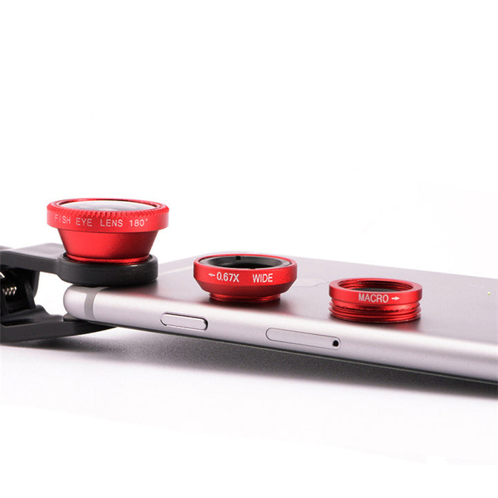 3-in-1 Phone Lens Kit – Fisheye, Wide & Macro