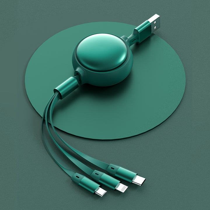 3-in-1 Retractable USB Charging Cable – 1.2M