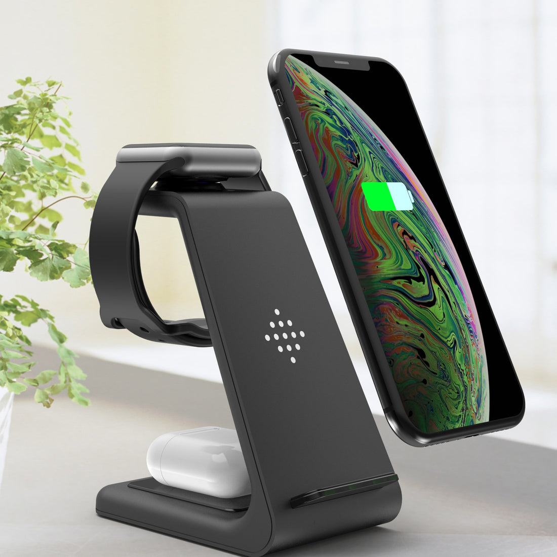 3-in-1 Fast Wireless Charging Dock – Phone Stand