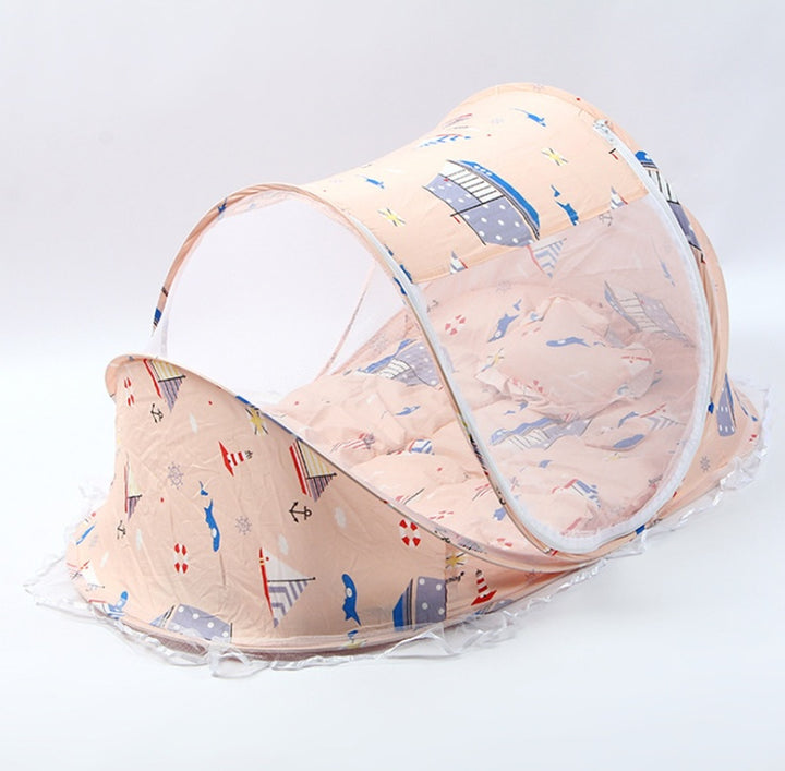 Foldable Baby Bed Net with Pillow Set – Safe & Portable