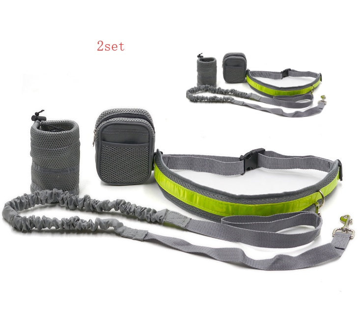 Adjustable Hands-Free Dog Leash – 4-Piece Set