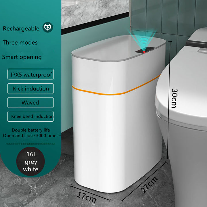 Smart Induction Trash Can with Lid – 13L/16L