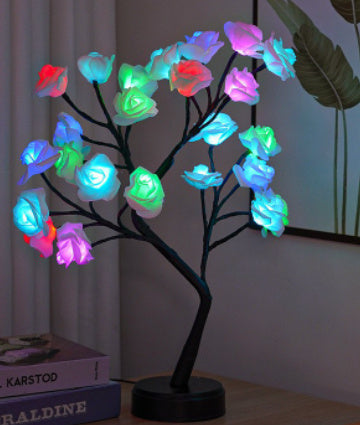 USB Rose Tree Lamp – Romantic Fairy Light Decor