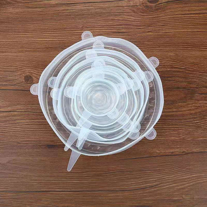 6Pcs Silicone Food Covers - Stretch Lids for Freshness