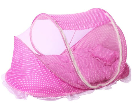 Foldable Baby Bed Net with Pillow Set – Safe & Portable
