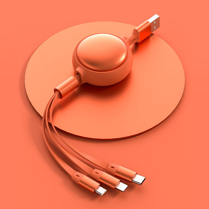 3-in-1 Retractable USB Charging Cable – 1.2M